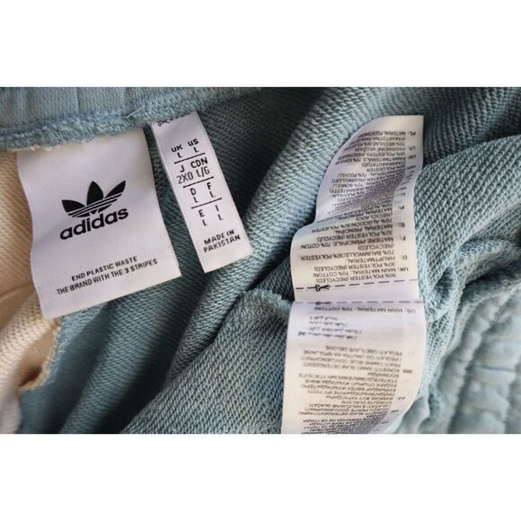 adidas Originals HJ7317 Men's Sz Large Blue/White Color Split Trefoil Shorts - Picture 8 of 11